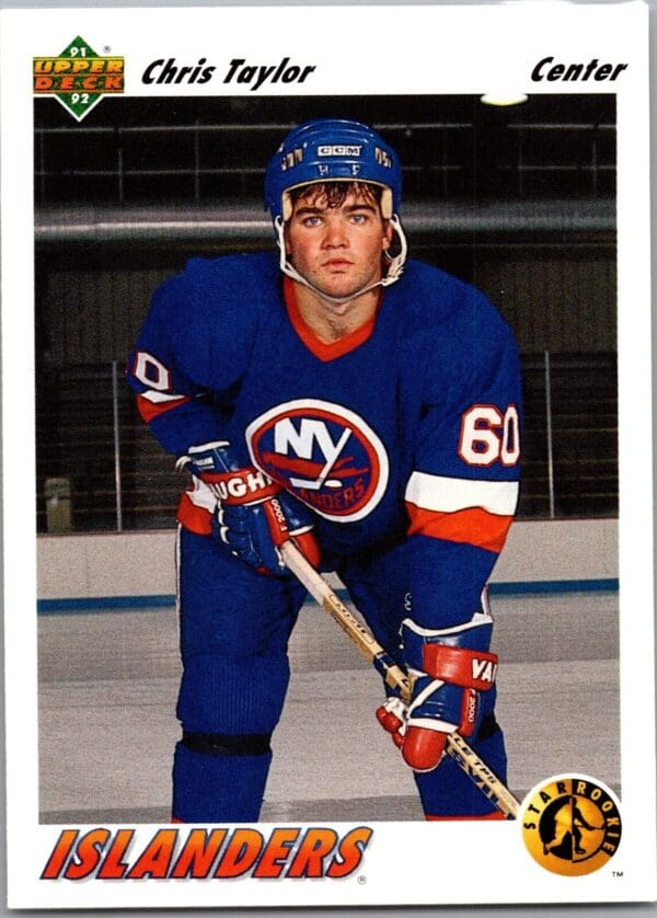 1991 Upper Deck New York Islanders #454 Chris Taylor RC Rookie