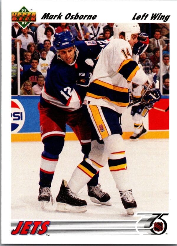 1991 Upper Deck Winnipeg Jets #296 Mark Osborne