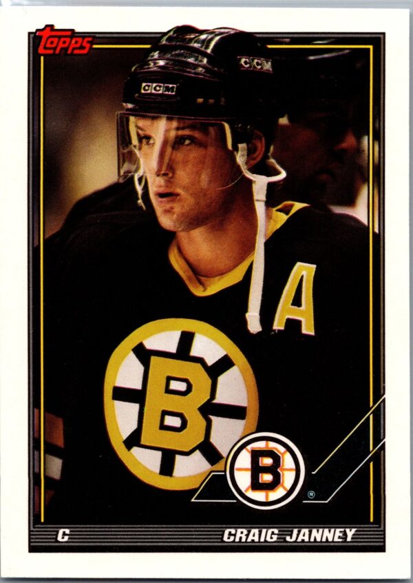 _10 1991 Topps Boston Bruins #41 Craig Janney