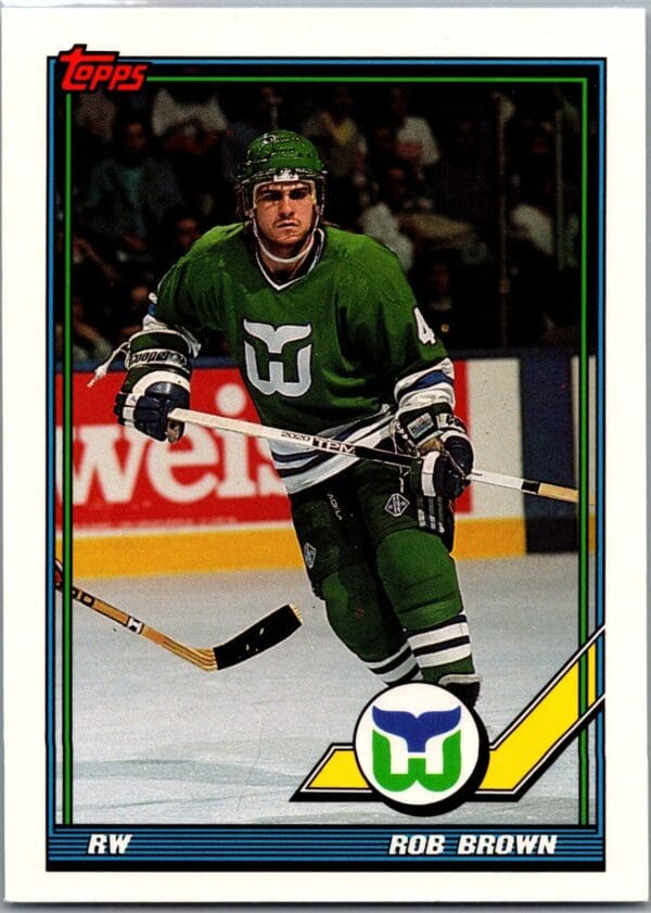 _10 1991 Topps Hartford Whalers #83 Rob Brown
