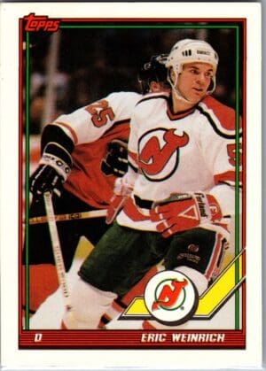 _10 1991 Topps New Jersey Devils #92 Eric Weinrich