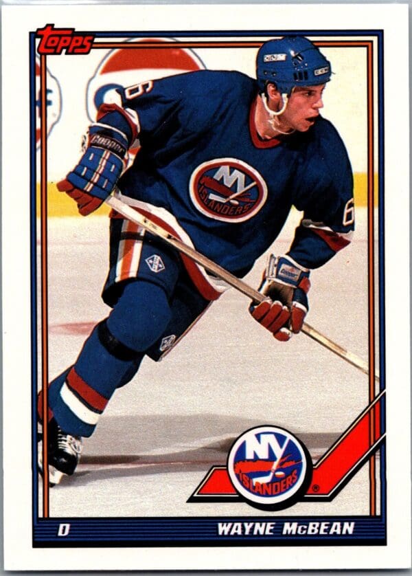 1991 Topps New York Islanders #62 Wayne McBean