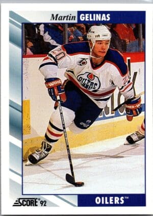 1992 Score Edmonton Oilers #281 Martin Gelinas