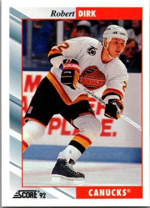 1992 Score Vancouver Canucks #279 Robert Dirk