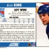 1992 Score New York Rangers #181 Kris King
