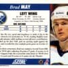 1992 Score Buffalo Sabres #96 Brad May