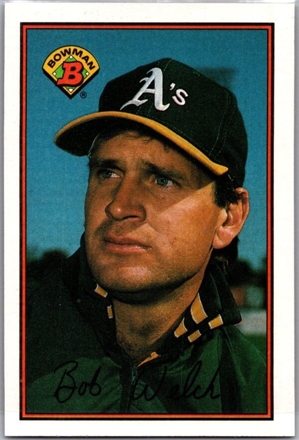 _10 1989 Bowman Oakland Athletics #186 Bob Welch