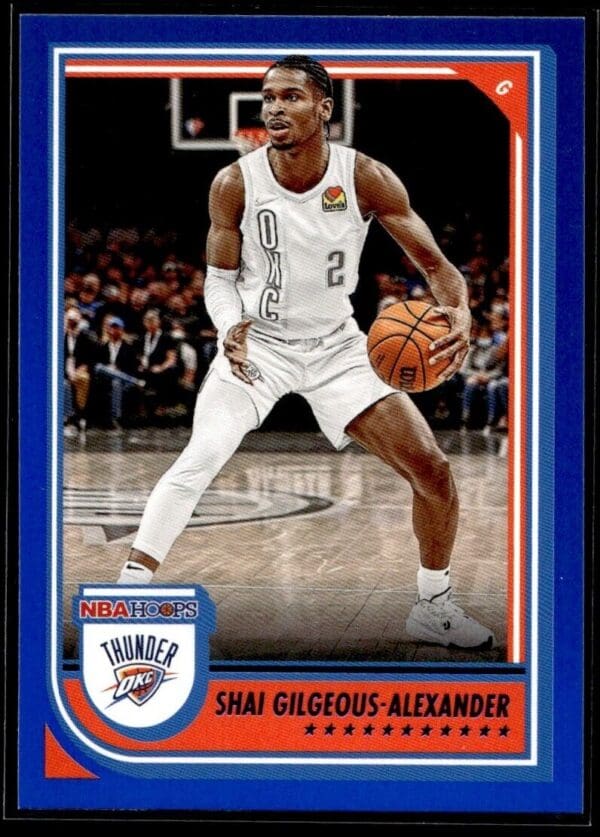 2022 NBA Hoops Oklahoma City Thunder #201 Shai Gilgeous-Alexander Blue
