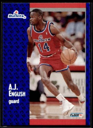 1991 Fleer Washington Bullets #206 A.J. English RC Rookie