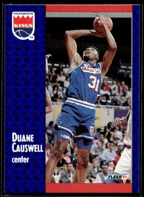 1991 Fleer Sacramento Kings #175 Duane Causwell RC Rookie