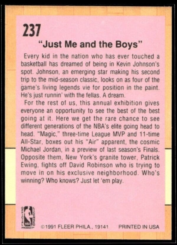 1991 Fleer  #237 1991 All-Star Game