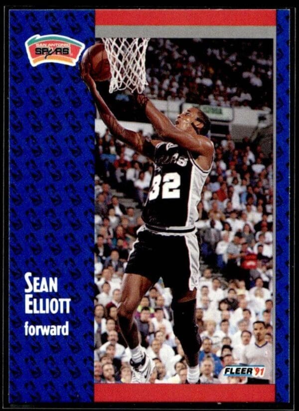 1991 Fleer San Antonio Spurs #185 Sean Elliott