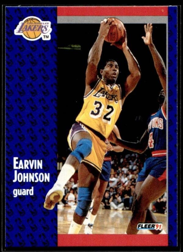 1991 Fleer Los Angeles Lakers #100 Magic Johnson