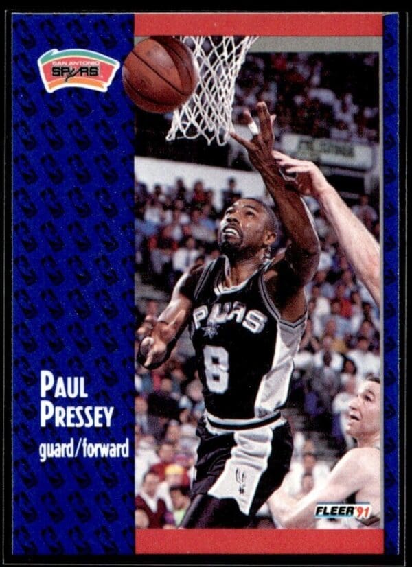 1991 Fleer San Antonio Spurs #186 Paul Pressey