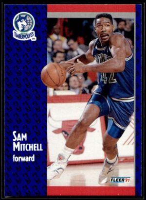 1991 Fleer Minnesota Timberwolves #123 Sam Mitchell