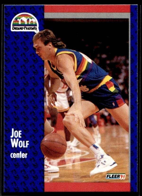 1991 Fleer Denver Nuggets #55 Joe Wolf