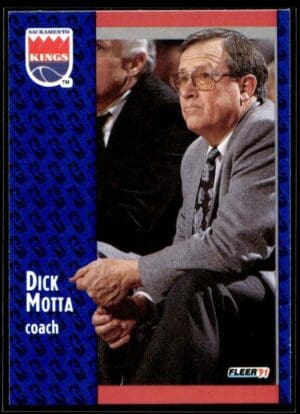 1991 Fleer Sacramento Kings #178 Dick Motta