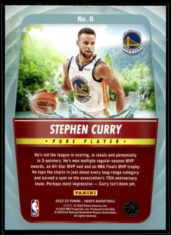 2022 Hoops Pure Players Golden State Warriors #6 Stephen Curry