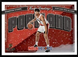 2022 Hoops Rookie Greetings Portland Trail Blazers #7 Shaedon Sharpe