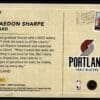 2022 Hoops Rookie Greetings Portland Trail Blazers #7 Shaedon Sharpe