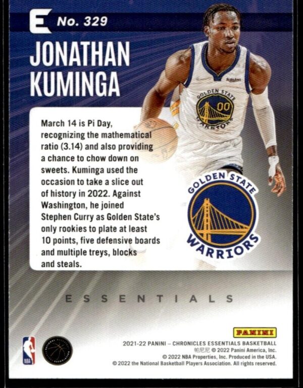 2021-22 Panini Chronicles Essentials Jonathan Kuminga Rookie Golden State