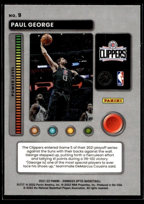2021 Donruss Optic T-Minus 3...2...1... Los Angeles Clippers #9 Paul George