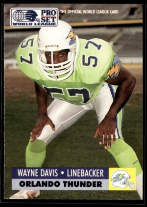 1991 Pro Set WLAF World Bowl Combo Orlando Thunder #23 Wayne Davis