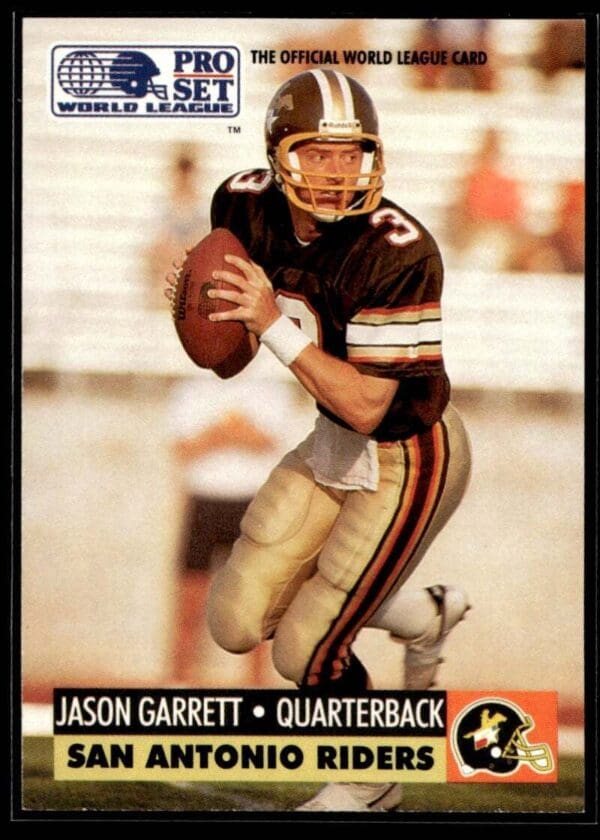 _10 1991 Pro Set WLAF World Bowl Combo San Antonio Riders #31 Jason Garrett