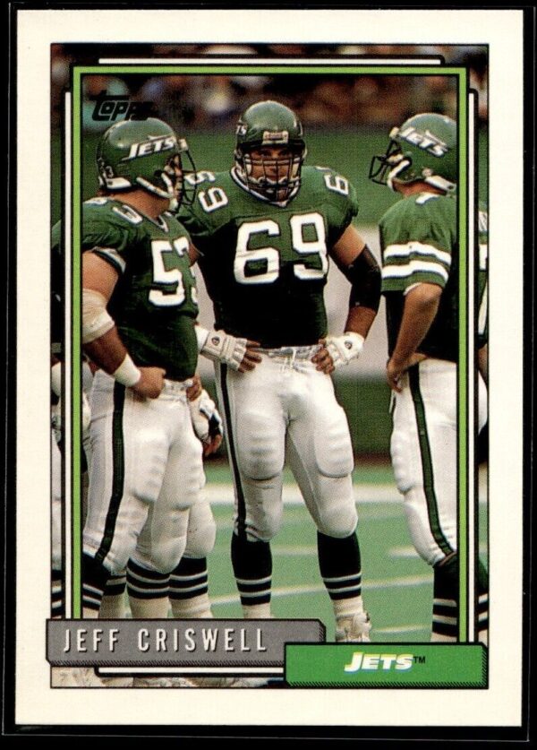 _10 1992 Topps New York Jets #581 Jeff Criswell