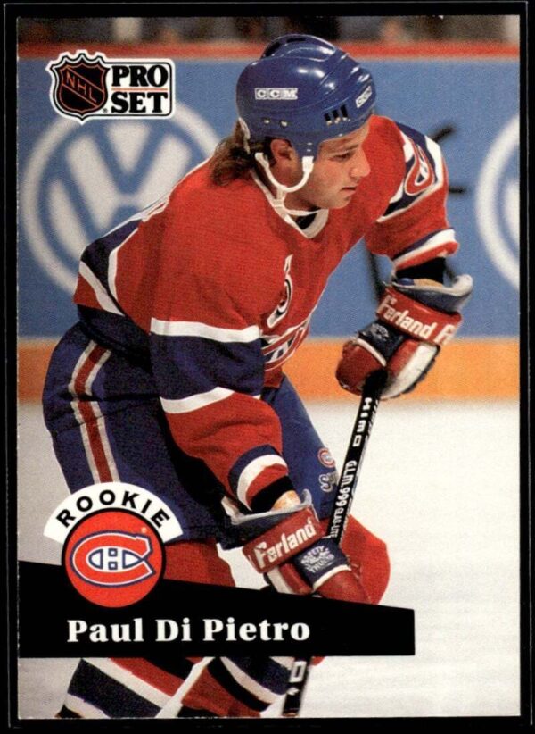 1991 Pro Set Montreal Canadiens #546 Paul DiPietro RC Rookie