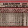 1989 Bowman Oakland Athletics #200 Dave Henderson