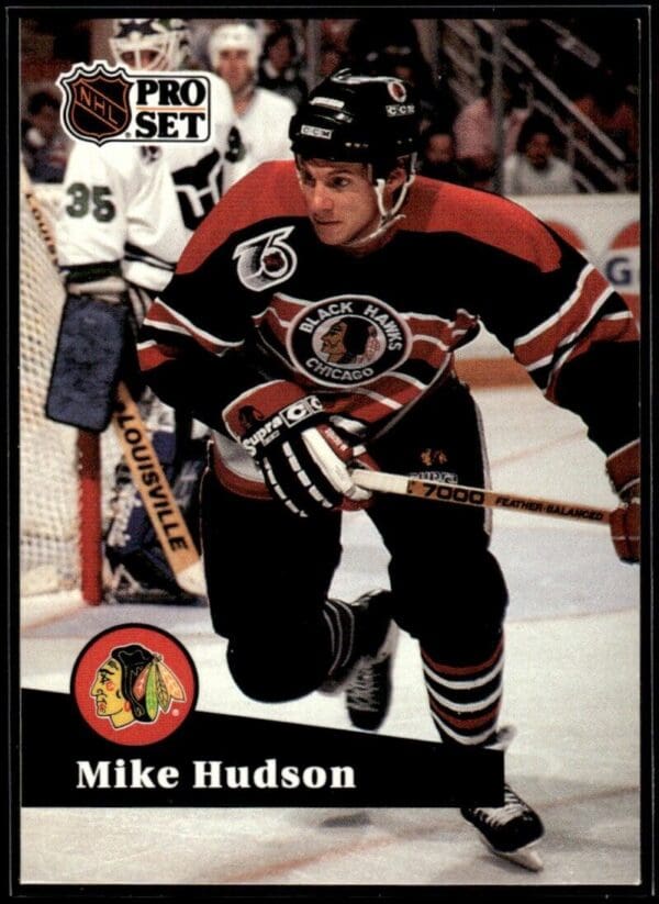 1991 Pro Set Chicago Blackhawks #369 Mike Hudson