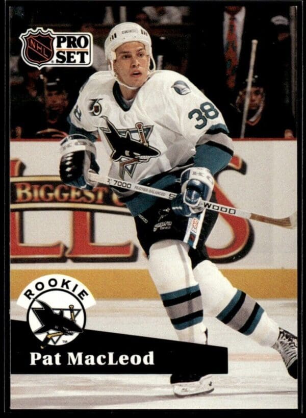 1991 Pro Set San Jose Sharks #559 Pat MacLeod RC Rookie