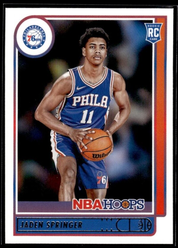 _10 2021 NBA Hoops Philadelphia 76ers #239 Jaden Springer RC Rookie