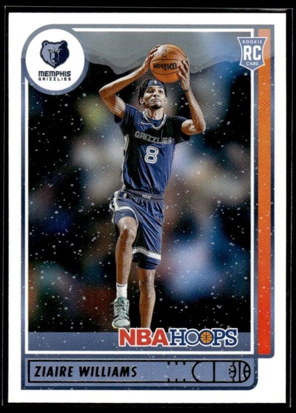 2021 NBA Hoops Memphis Grizzlies #211 Ziaire Williams RC Rookie