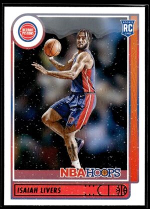 _10 2021 NBA Hoops Detroit Pistons #208 Isaiah Livers RC Rookie