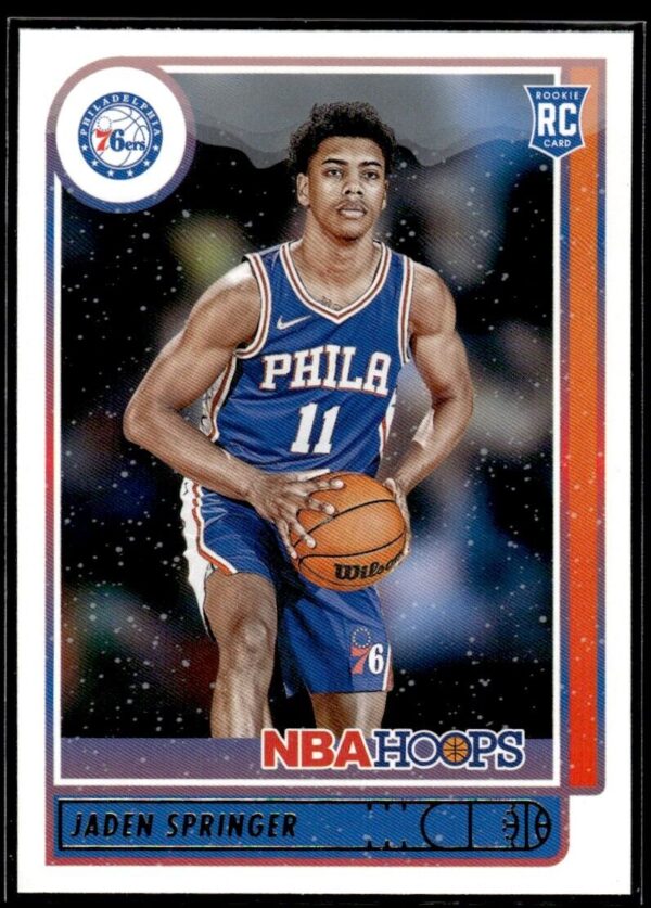 _10 2021 NBA Hoops Philadelphia 76ers #239 Jaden Springer RC Rookie