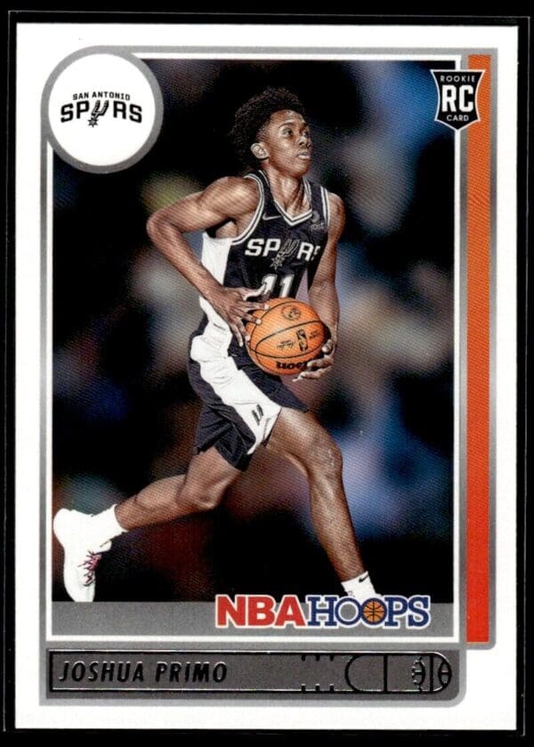 _10 2021 NBA Hoops San Antonio Spurs #220 Joshua Primo RC Rookie