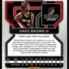 2021 Panini Prizm Portland Trail Blazers #291 Greg Brown III RC Rookie Green