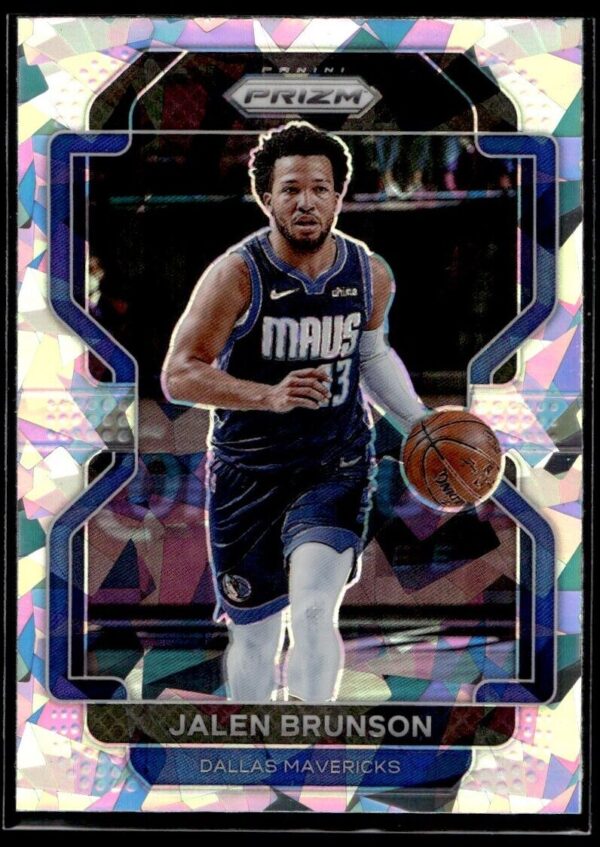 2021 Panini Prizm Cracked Ice Dallas Mavericks #144 Jalen Brunson