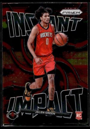 _10 2021 Panini Prizm Instant Impact Houston Rockets #25 Jalen Green RC Rookie