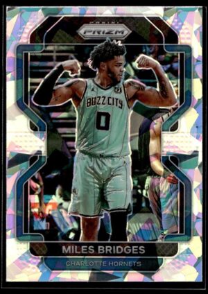 2021 Panini Prizm Cracked Ice Charlotte Hornets #132 Miles Bridges