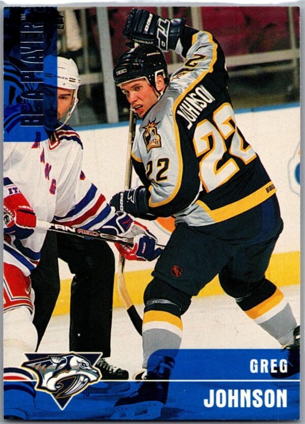 _10 1999 Be a Player Memorabilia Nashville Predators #278 Greg Johnson