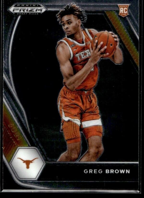 2021 Panini Prizm Draft Picks Texas Longhorns #27 Greg Brown III RC Rookie