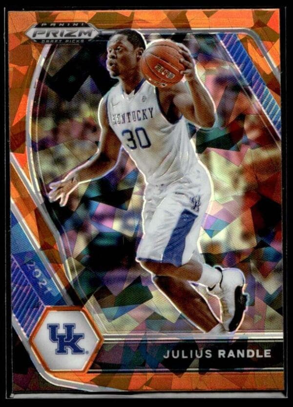 _10 2021 Panini Prizm Draft Picks New York Knicks #75 Julius Randle RC Rookie Orange