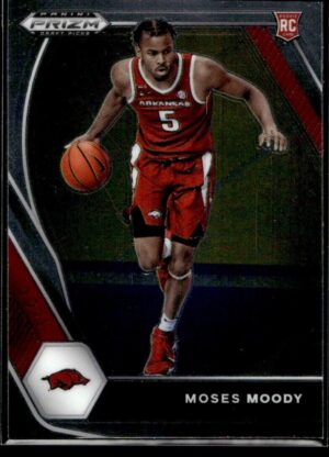 2021 Panini Prizm Draft Picks Arkansas Razorbacks #11 Moses Moody RC Rookie