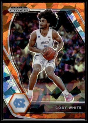 2021 Panini Prizm Draft Picks North Carolina Tar Heels #35 Coby White Orange Cra
