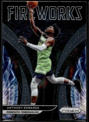 2021-22 Panini Prizm Fireworks Anthony Edwards Minnesota Timberwolves #23 Silver