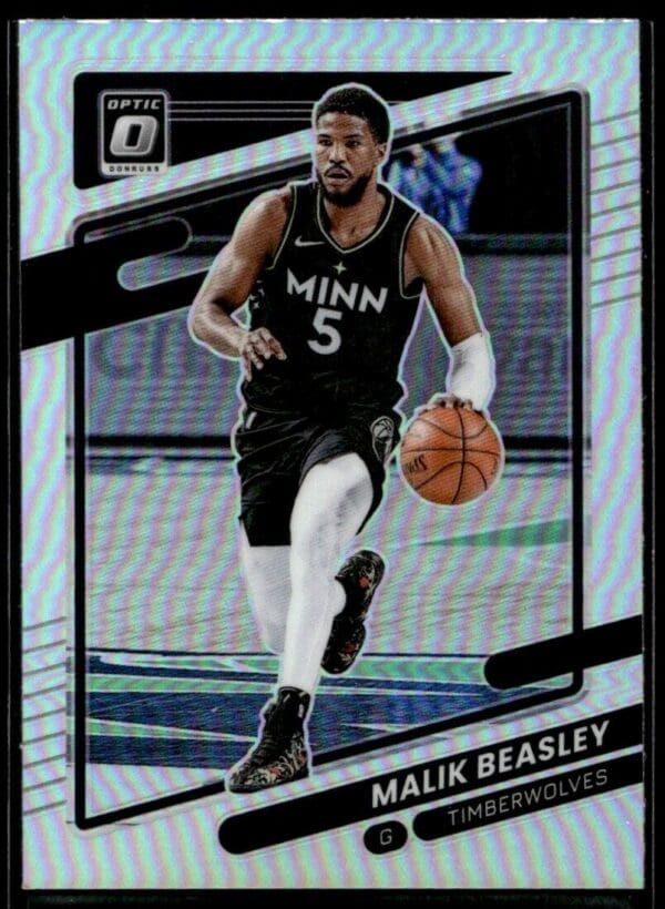 2021-22 Donruss Optic Malik Beasley Minnesota Timberwolves #70 Holo Prizm
