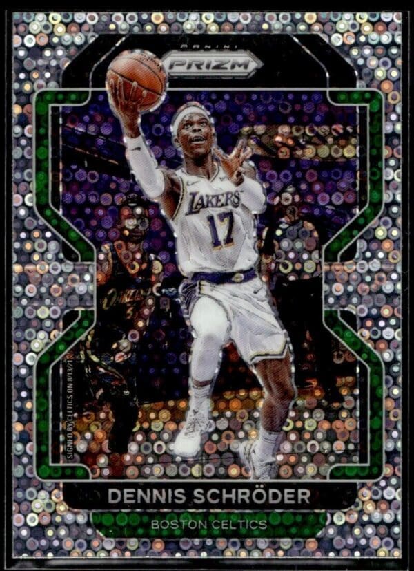 2021-22 Panini Prizm Dennis Schroder Boston Celtics #20 Silver Disco